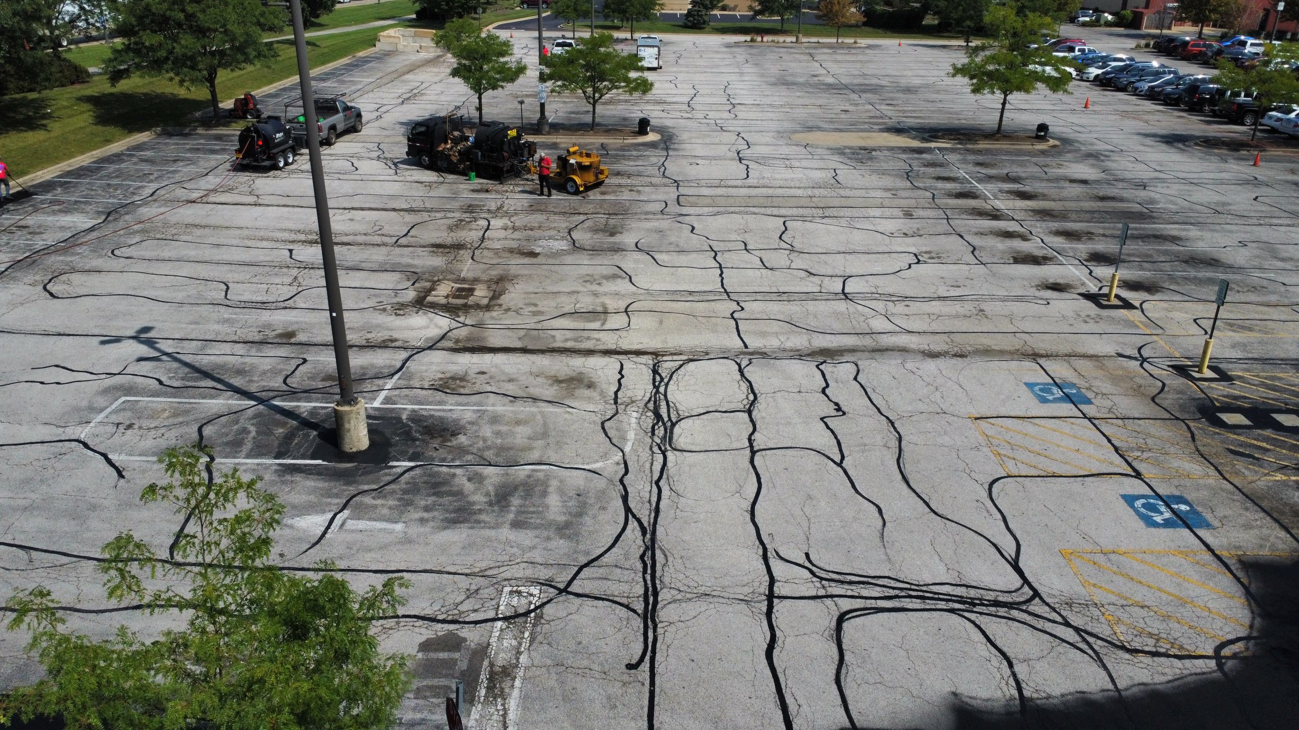 Aurora Parking Lot Crack Sealing - Hello Fresh